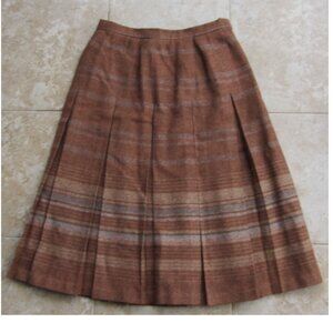The Edinburgh Woolen Mill Vintage Plaid Pleated Midi Skirt